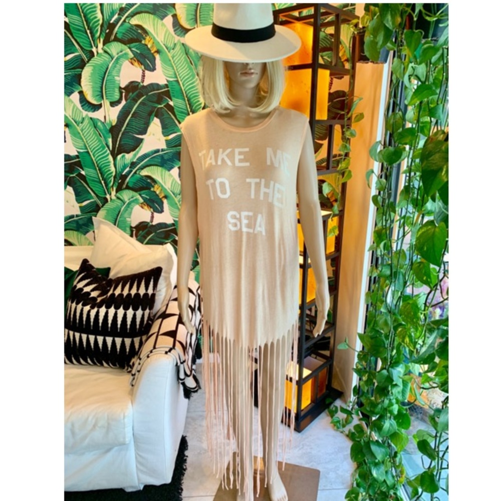 Wildfox Long Fringe Shirt